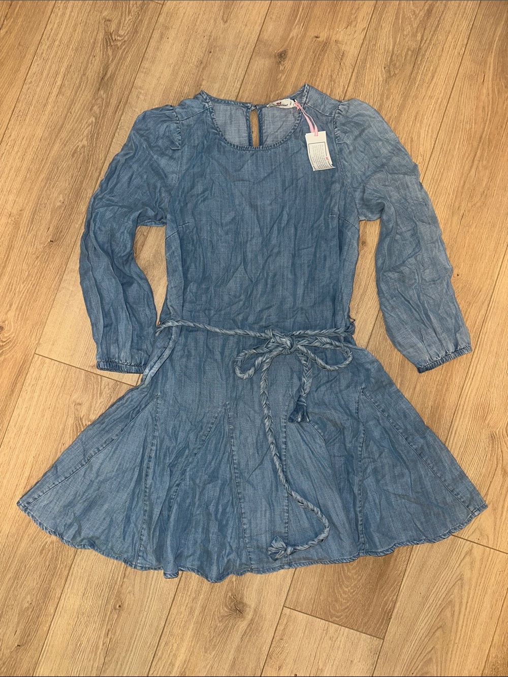 Vineyard Vines Blue Chambray Belted Mini Dress